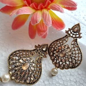 New Large earrings jumka Chandbali drop saree salwar